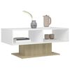 vidaXL Coffee Table White and Sonoma Oak 103.5x50x44.5 cm Engineered Wood