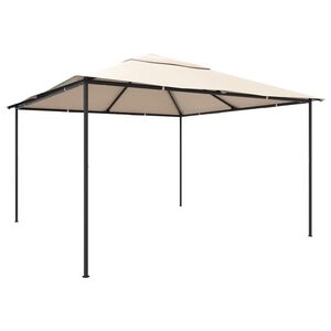 vidaXL Gazebo Pavilion Tent Canopy 4x4 m Steel Beige