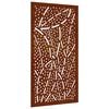vidaXL Garden Wall Decoration 105x55 cm Corten Steel Leaf Design