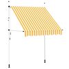vidaXL Manual Retractable Awning 200 cm Orange and White Stripes