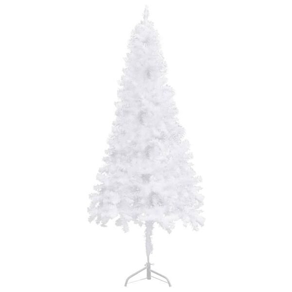 vidaXL Corner Artificial Christmas Tree White 240 cm PVC