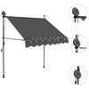 vidaXL Manual Retractable Awning with LED 200 cm Anthracite