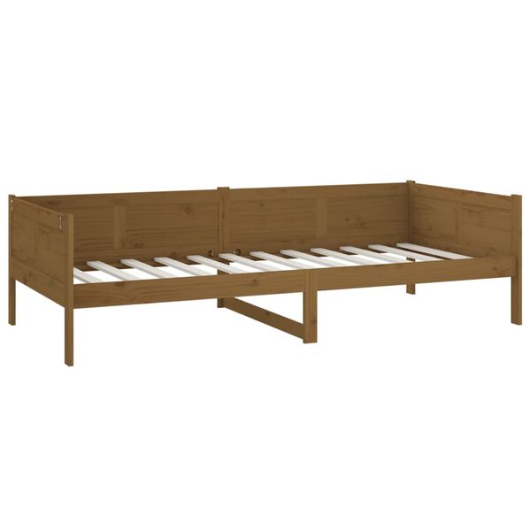 vidaXL Day Bed without Mattress Honey Brown Solid Wood Pine 90x190 cm Single