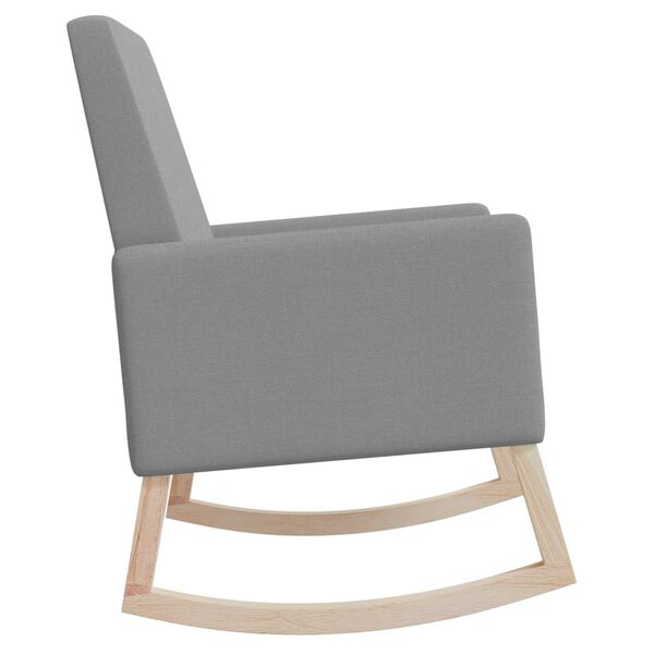 vidaXL Rocking Chair Light Grey Fabric