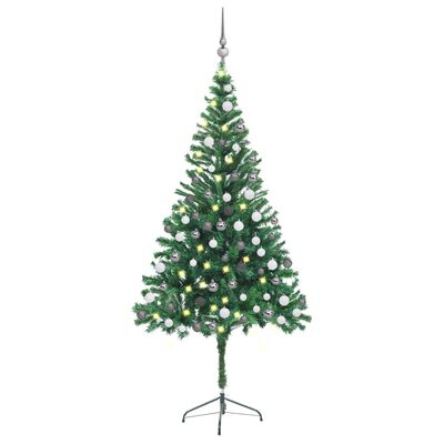 vidaXL Artificial Pre-lit Christmas Tree with Ball Set 180cm 564 Branches
