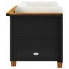 vidaXL Garden Sofas Corner with Cushions 2 pcs Black Poly Rattan
