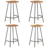 vidaXL Bar Stools 4 pcs Solid Acacia Wood