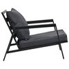 vidaXL 4 Piece Garden Lounge Set with Cushions Aluminium Dark Grey
