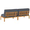 vidaXL Sofa Set Plain Anthracite 240 x 80 x 69 cm Solid Acacia Wood