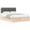 vidaXL Bed Frame with Upholstered Headboard Dark Grey 150 x 200 cm