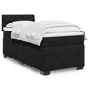 vidaXL Box Spring Bed with Mattress Black King Single Velvet