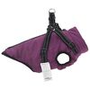 vidaXL Dog Coat with Harness Waterproof Reflective Purple M