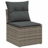 vidaXL Sofa Set with Cushion with Storage 6 pcs Grey Poly Rattan