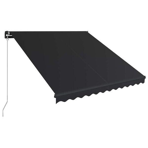 vidaXL Manual Retractable Awning 350x250 cm Anthracite