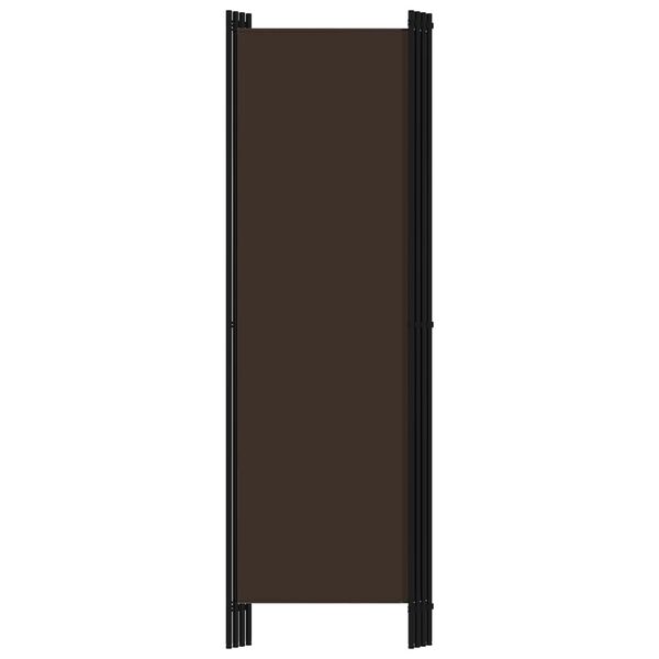 vidaXL 4-Panel Room Divider Brown 200x180 cm