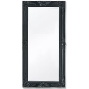 vidaXL Wall Mirror | Black | Wood, Glass, Engineered Wood | 100x50 cm