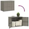 vidaXL Garden Storage Cabinet Grey 100x55.5x80 cm Poly Rattan