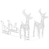 vidaXL Reindeers & Sleigh Christmas Decoration 320 LEDs Acrylic