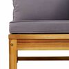 vidaXL Garden Sofa with Cushions Solid Wood Acacia