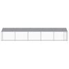 vidaXL Dog Cage with Roof and Door Grey 10x2x2 m Galvanised Steel