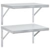 vidaXL Wall Shelves 2 pcs 50x40 cm Silver Stainless Steel