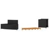 vidaXL Hot Tub Surround Black Poly Rattan and Solid Wood Acacia