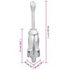 vidaXL Folding Anchor Silver 4 kg Hot Dip Galvanized Cast Iron