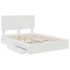 vidaXL Storage Bed with Headboard White 150 x 200 cm Engineered Wood