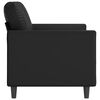 vidaXL 2-Seater Sofa Black 120 cm Faux Leather