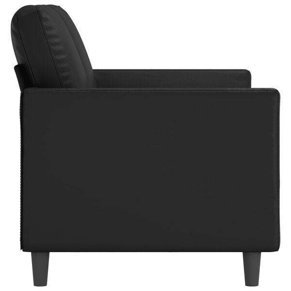 vidaXL 2-Seater Sofa Black 120 cm Faux Leather