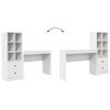 vidaXL Desk with Drawer 2 pcs White