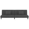 vidaXL 2-Seater Sofa Bed with Two Pillows Dark Grey Velvet