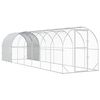 vidaXL Chicken Coop Silver 800 x 200 x 200 cm Galvanised Steel
