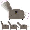 vidaXL Massage Recliner Chair Taupe Fabric