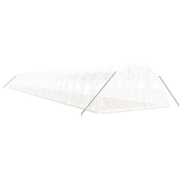 vidaXL Greenhouse with Steel Frame White 96 m&sup2; 24x4x2 m