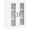 vidaXL Wall Glass Cabinet PORTO White 60 x 31 x 80 cm Engineered Wood