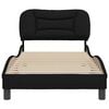 vidaXL Bed Frame without Mattress "Hvar" Black 90x190 cm Fabric