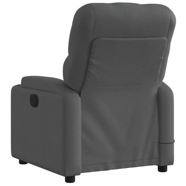 vidaXL Electric Massage Recliner Chair Dark Grey Fabric