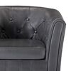 vidaXL Tub Chair with Footstool Grey Faux Leather