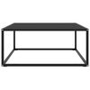 vidaXL Coffee Table Black with Black Glass 80x80x35 cm