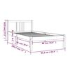 vidaXL Bed Frame without Mattress Solid Wood 90x190 cm Single Single