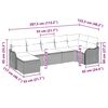 vidaXL Garden Sofa Set Grey Poly Rattan