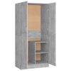 vidaXL Wardrobe Concrete Grey 82,5x51,5x180 cm Engineered Wood