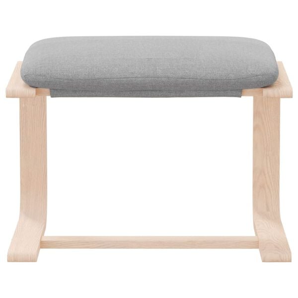 vidaXL Footstool Light Grey 51x41x40 cm Fabric