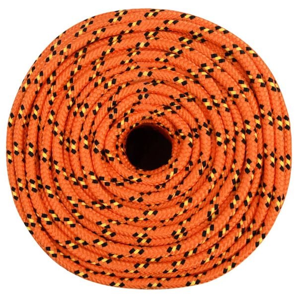vidaXL Boat Rope Orange 8 mm 50 m Polypropylene