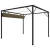 vidaXL Garden Gazebo with Retractable Roof 3x3 m Taupe 180 g/m²