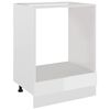 vidaXL Oven Cabinet High Gloss White 60x46x81.5 cm Engineered Wood