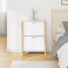 vidaXL Shoe Cabinet White 57.5x33x80 cm Engineered Wood