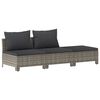 vidaXL 9 Piece Garden Lounge Set with Cushions Grey Poly Rattan