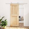 vidaXL Sliding Door with Hardware Set 80x210 cm Solid Wood Pine